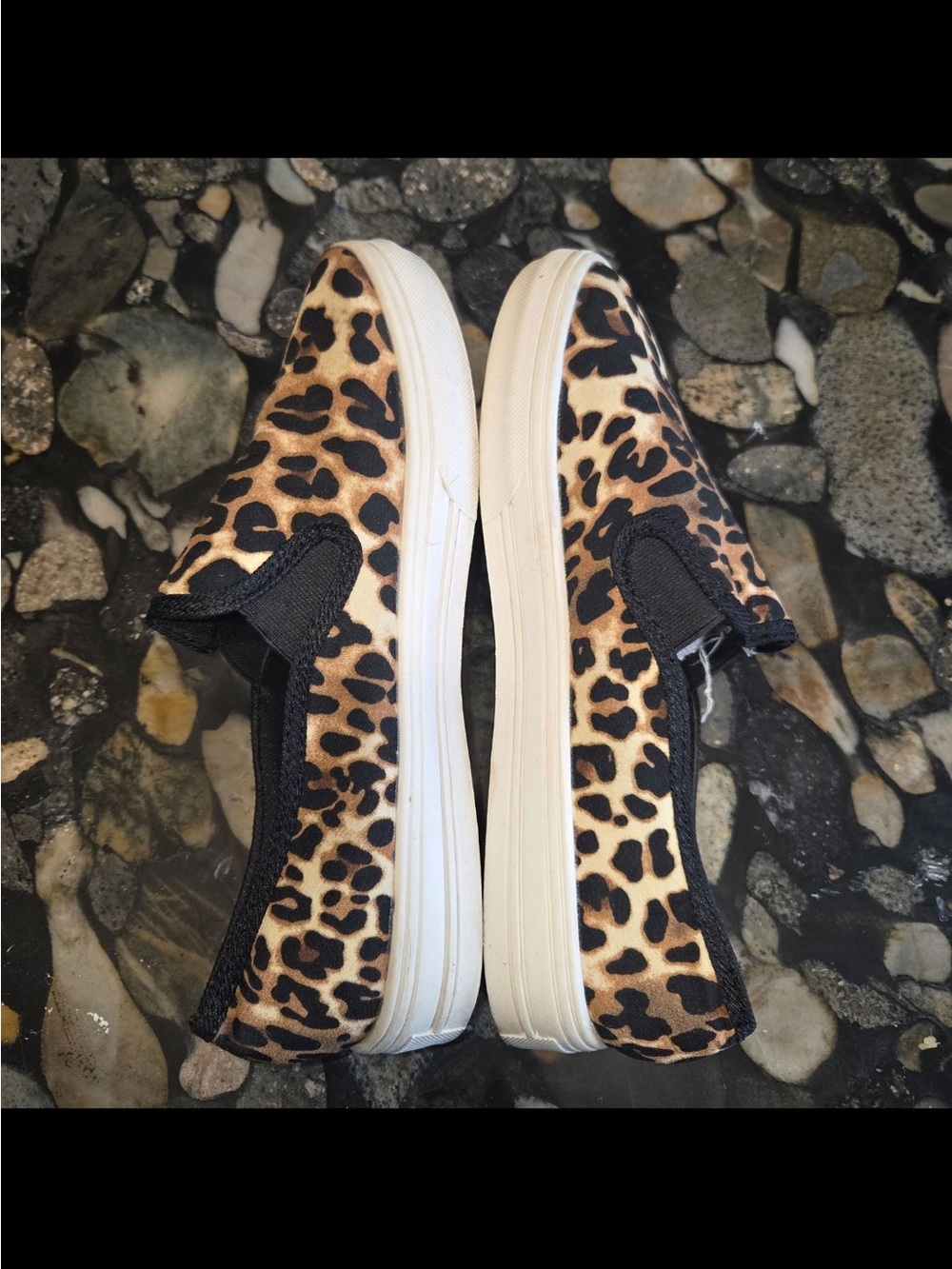 Women's Eccentric Leopard Print Slip On Sneakers Shoes US Size 9 EU Size 40 - Picture 6 of 7